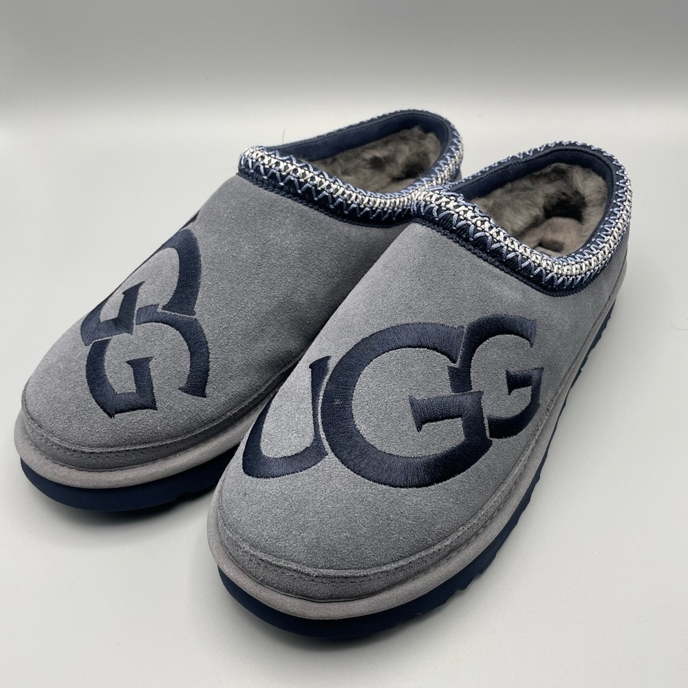 Mens Ugg Slippers Logo Blue Gray Sz 10 New Dallas Cowboys colors